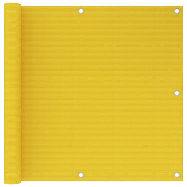 Vidaxl balkonscherm 90x600 cm hdpe geel