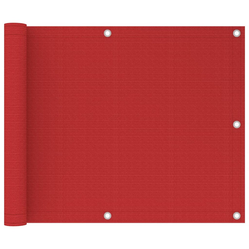 Load image into Gallery viewer, Vidaxl balkonscherm 75x300 cm hdpe rood
