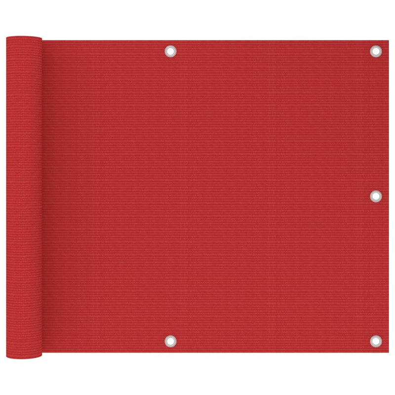 Load image into Gallery viewer, Vidaxl balkonscherm 75x600 cm hdpe rood
