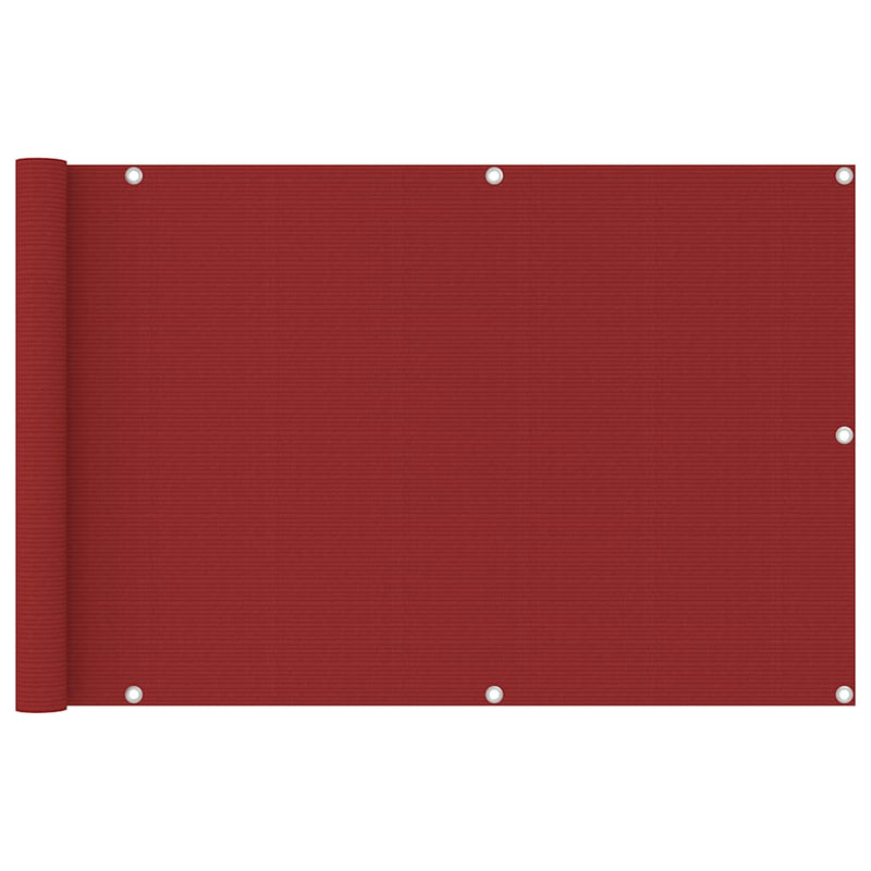 Load image into Gallery viewer, Vidaxl balkonscherm 90x400 cm hdpe rood
