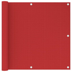 Vidaxl balkonscherm 90x500 cm hdpe rood