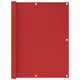 Vidaxl balkonscherm 120x300 cm hdpe rood