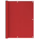 Vidaxl balkonscherm 120x500 cm hdpe rood