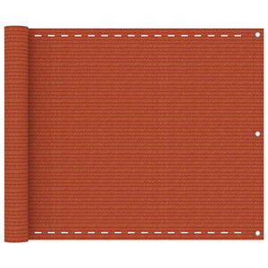 Vidaxl balkonscherm 75x400 cm hdpe oranje