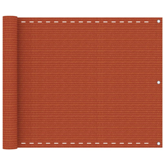 Vidaxl balkonscherm 75x400 cm hdpe oranje