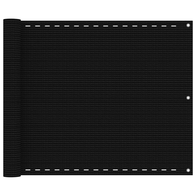 Load image into Gallery viewer, Vidaxl balkonscherm 75x400 cm hdpe zwart
