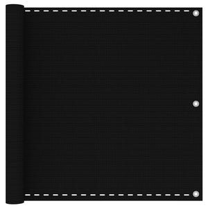Vidaxl balkonscherm 90x400 cm hdpe zwart