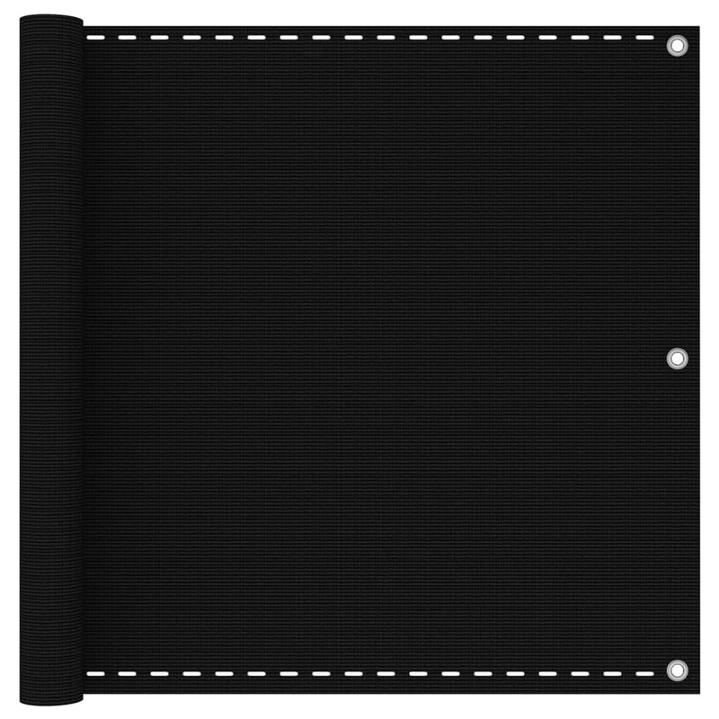 Load image into Gallery viewer, Vidaxl balkonscherm 90x400 cm hdpe zwart
