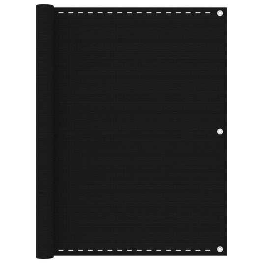 Vidaxl balkonscherm 120x500 cm hdpe zwart