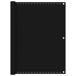 Vidaxl balkonscherm 120x600 cm hdpe zwart