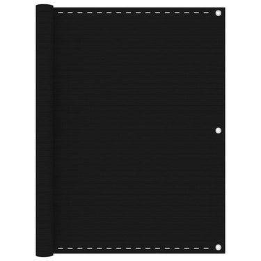 Vidaxl balkonscherm 120x600 cm hdpe zwart