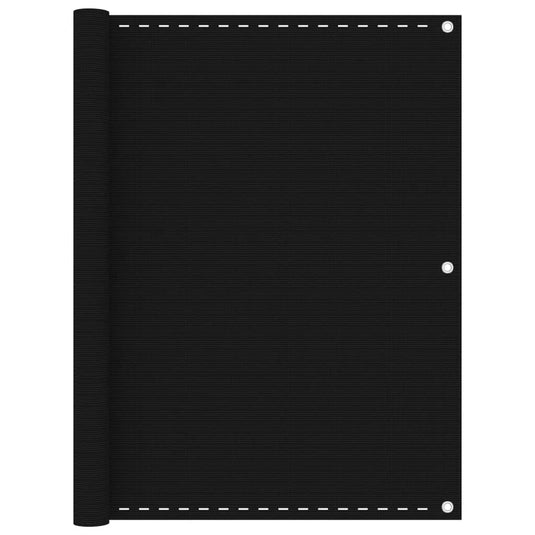 Vidaxl balkonscherm 120x600 cm hdpe zwart