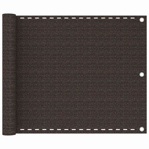 Vidaxl balkonscherm 75x500 cm hdpe bruin