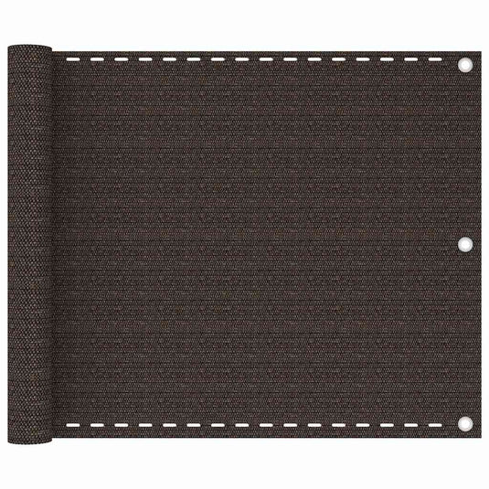 Vidaxl balkonscherm 75x500 cm hdpe bruin