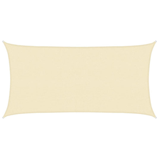 Vidaxl zonnezeil 160 g m² 2,5x4,5 m hdpe crèmekleurig