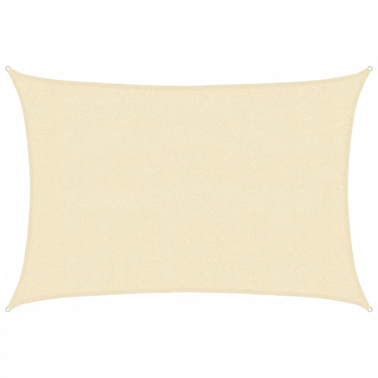 Vidaxl zonnezeil 160 g m² 3x4 m hdpe crèmekleurig