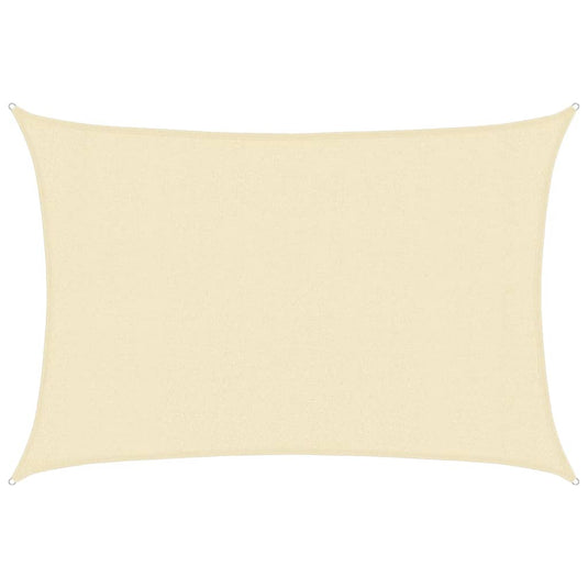 Vidaxl zonnezeil 160 g m² 3x5 m hdpe crèmekleurig
