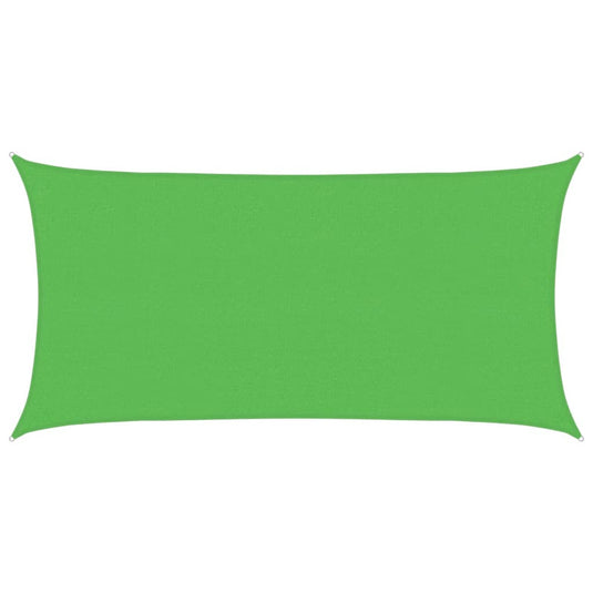 Vidaxl zonnezeil rechthoekig 160 g m² 2,5x5 m hdpe lichtgroen