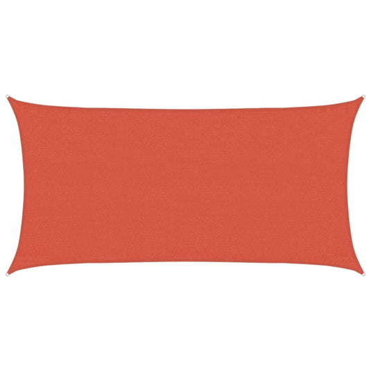 Vidaxl zonnezeil 160 g m² 3x6 m hdpe terracottakleurig