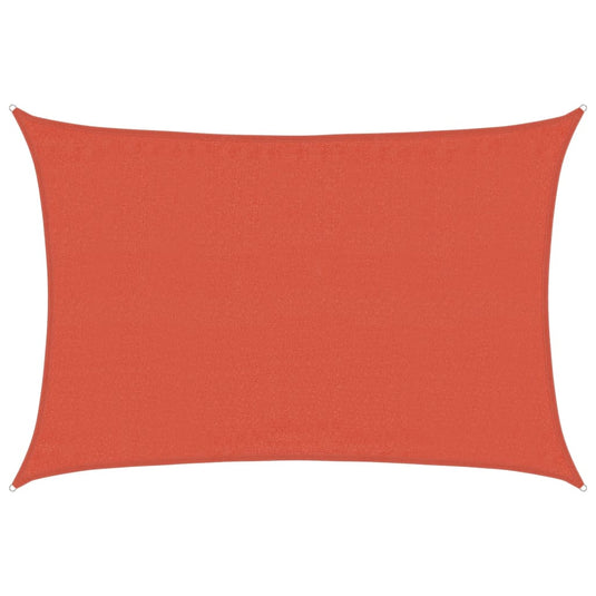Vidaxl zonnezeil 160 g m² rechthoekig 3,5x4,5 m hdpe terracottakleurig