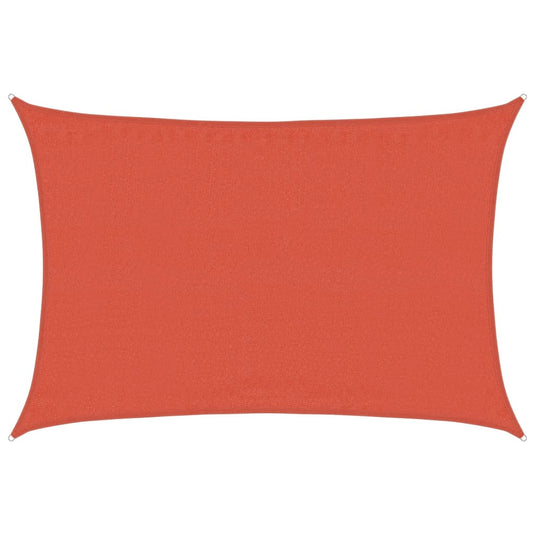 Vidaxl zonnezeil 160 g m² rechthoekig 3,5x5 m hdpe terracottakleurig