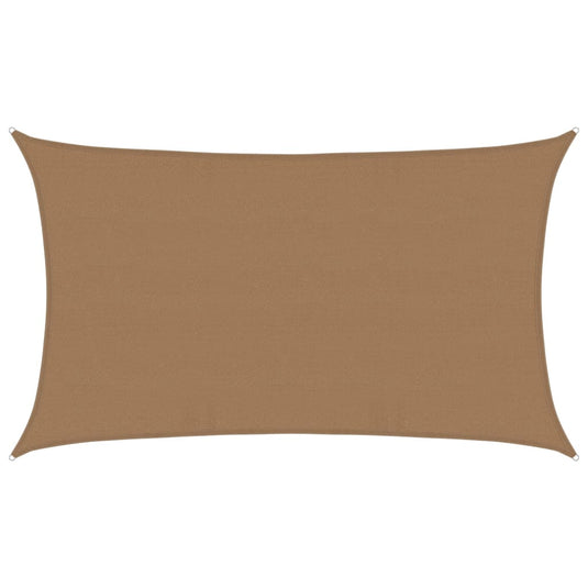 VidaXL Zonnezeil 160 g m² 5x8 m HDPE taupe