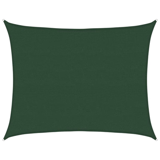 Vidaxl zonnezeil 160 g m² 6x7 m hdpe donkergroen