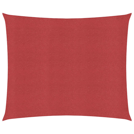 Vidaxl zonnezeil 160 g m² 5x5 m hdpe rood