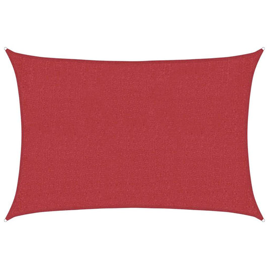 Vidaxl zonnezeil 160 g m² 3x4 m hdpe rood