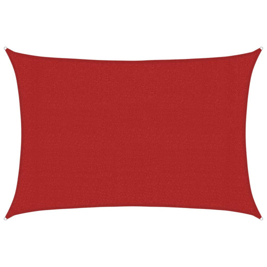 Vidaxl zonnezeil 160 g m² 3x4 m hdpe rood