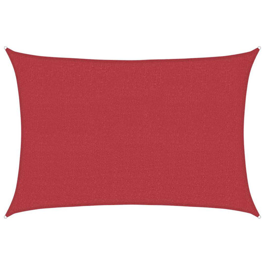 VidaXL Zonnezeil 160 g m² 3,5x4,5 m HDPE rood