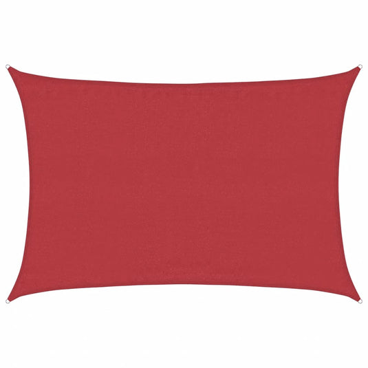 Vidaxl zonnezeil 160 g m² 3,5x5 m hdpe rood