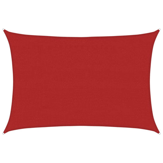 Vidaxl zonnezeil 160 g m² 4x5 m hdpe rood