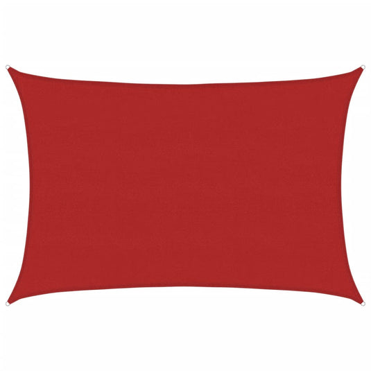 Vidaxl zonnezeil 160 g m² 5x7 m hdpe rood