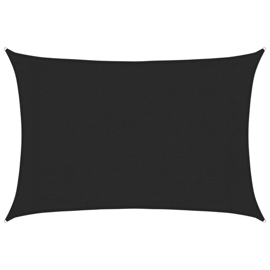 Vidaxl zonnezeil 160 g m² 3x4 m hdpe zwart