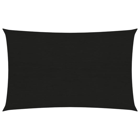 VidaXL Zonnezeil 160 g m² 4x6 m HDPE zwart
