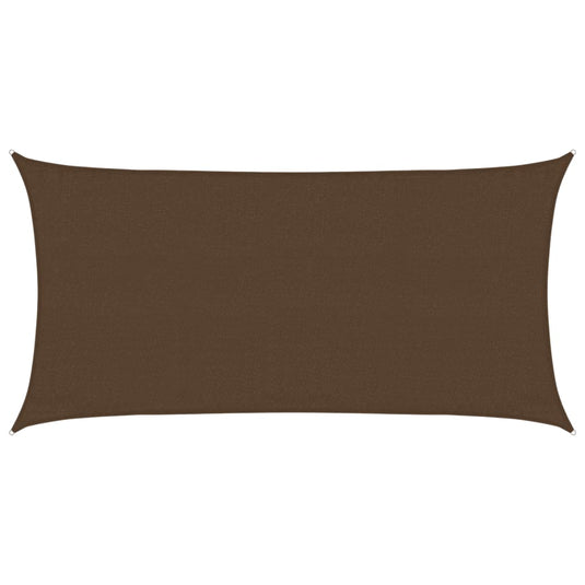 Vidaxl zonnezeil 160 g m² 3x6 m hdpe bruin