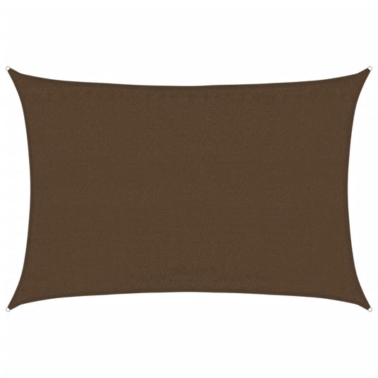Vidaxl zonnezeil 160 g m² 3,5x4,5 m hdpe bruin