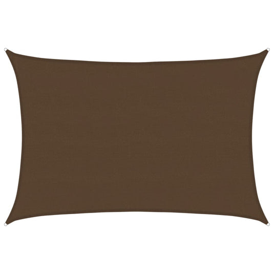 Vidaxl zonnezeil 160 g m² 5x6 m hdpe bruin