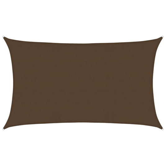Vidaxl zonnezeil 160 g m² 5x8 m hdpe bruin