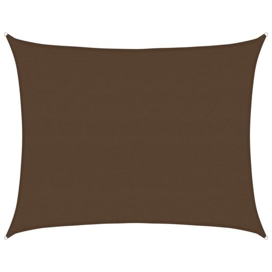 Vidaxl zonnezeil 160 g m² 6x8 m hdpe bruin