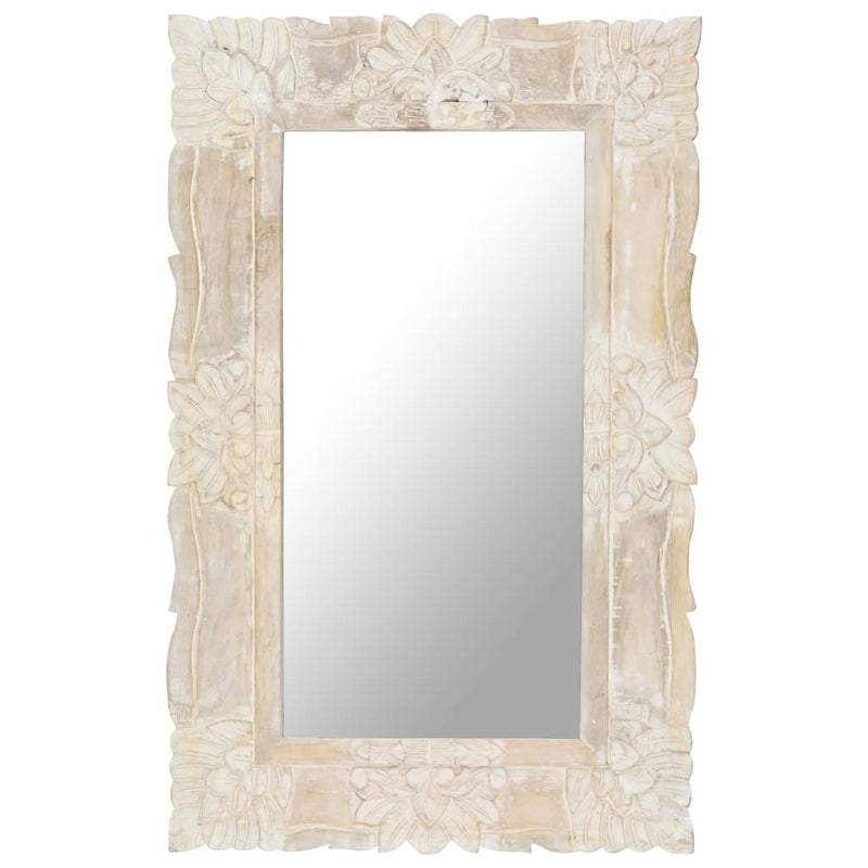 Load image into Gallery viewer, Vidaxl spiegel 80x50 cm massief mangohout wit
