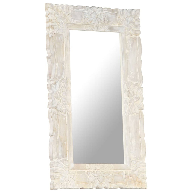 Load image into Gallery viewer, Vidaxl spiegel 80x50 cm massief mangohout wit
