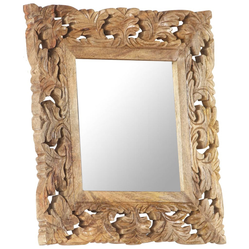 Load image into Gallery viewer, Vidaxl spiegel handgesneden 50x50 cm massief mangohout bruin
