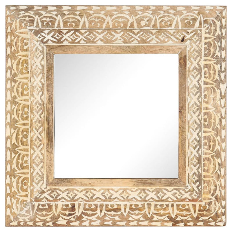 Load image into Gallery viewer, VidaXL Spiegel handgesneden 50x50x2,6 cm massief mangohout
