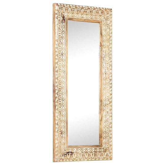 Vidaxl spiegel handgesneden 110x50x2,6 cm massief mangohout