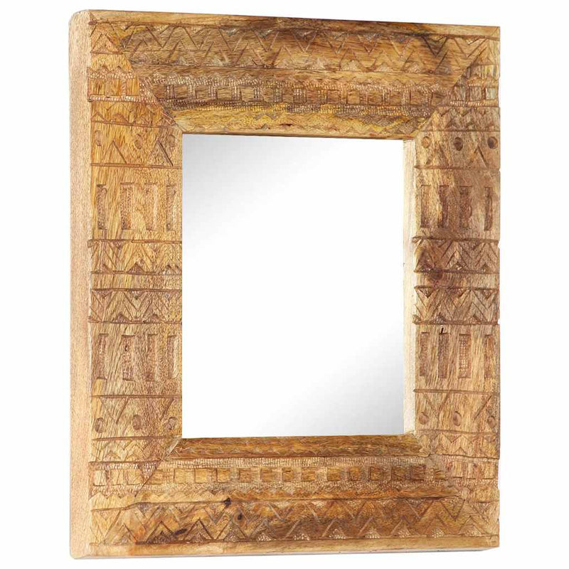 Load image into Gallery viewer, Vidaxl spiegel handgesneden 50x50x2,5 cm massief mangohout
