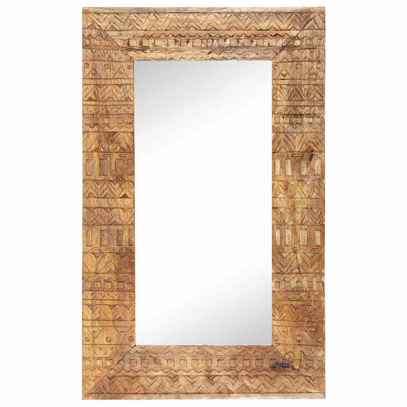 Load image into Gallery viewer, Vidaxl spiegel handgesneden 80x50x2,5 cm massief mangohout
