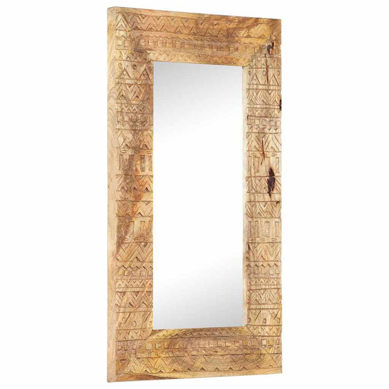 Load image into Gallery viewer, Vidaxl spiegel handgesneden 80x50x2,5 cm massief mangohout
