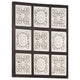 Vidaxl wandpaneel handgesneden 60x60x1,5 cm mdf bruin en wit